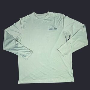 Hang Ten Men’s M Blue Rash Guard Surf Shirt UV Protection UPF 50 Surf Beachwear